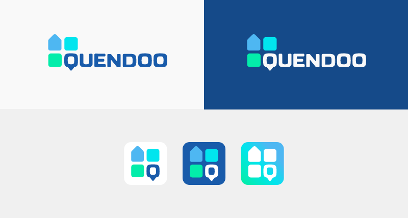 Вариант за лого на Quendoo - уеб базирани софтуерни решения за хотели и ваканционни имоти