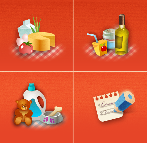 Икони за храни, напитки и домашни потреби